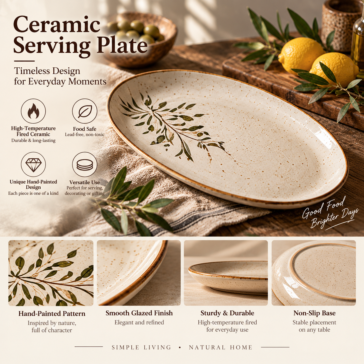 OliveTrace Gallery Serving Platter