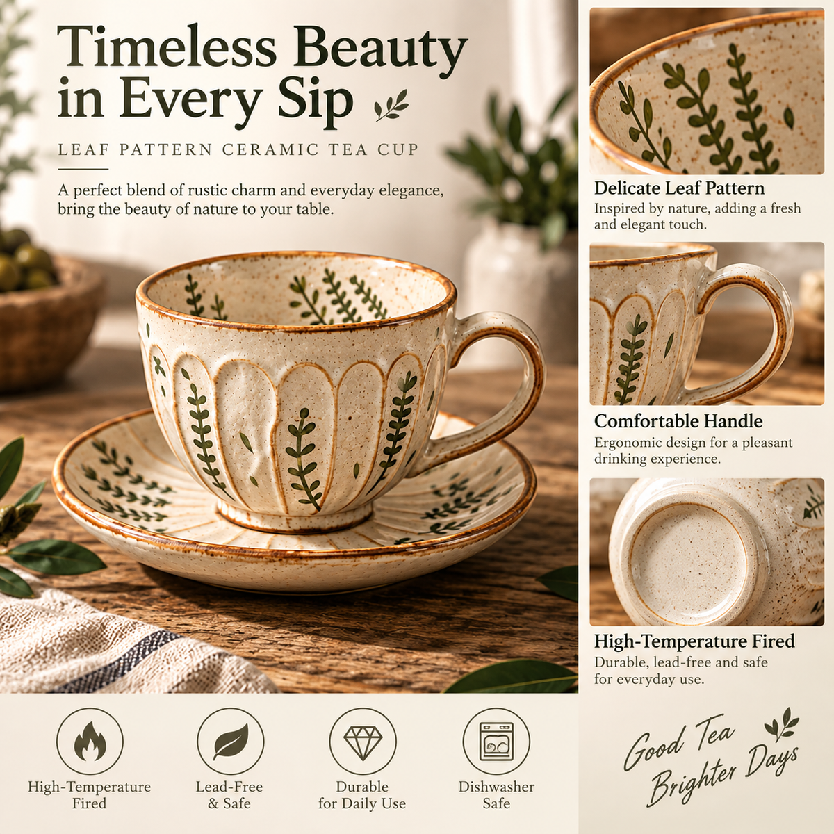 PetalKey Breakfast Cup & Saucer
